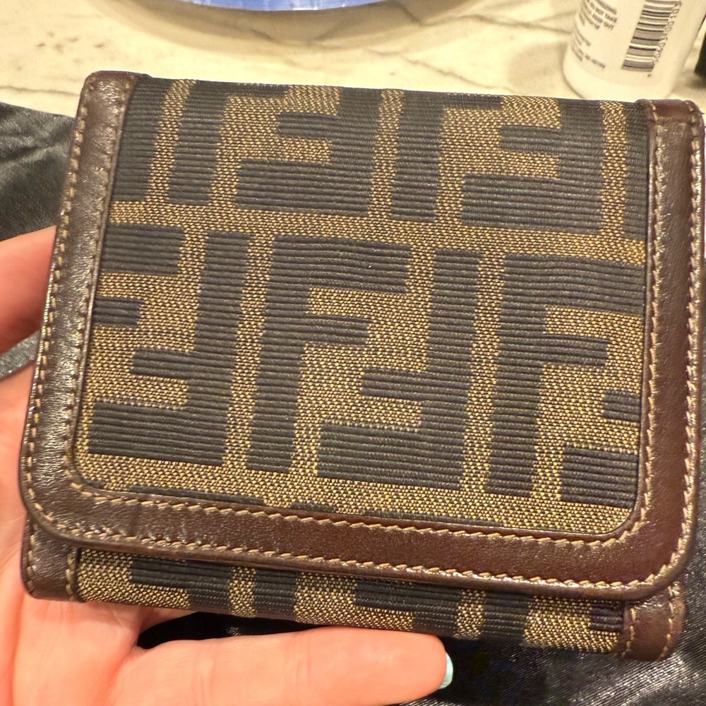 Fendi Zucca FF Canvas Compact Trifold Wallet - Picture 7 of 16